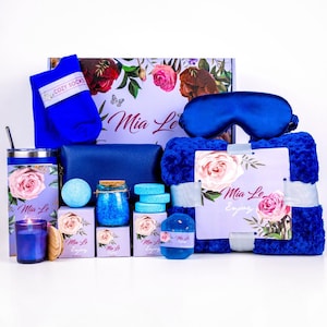 16 pcs Luxury Relaxing Spa Gift Basket Set - Perfect for Birthdays, Christmas, Get Well, Thank You, Bridal Shower, Includes Bath Bombs