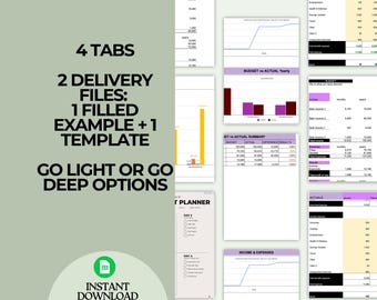 Personal Finance Planner | Budget & Expense Tracker (Digital Download)
