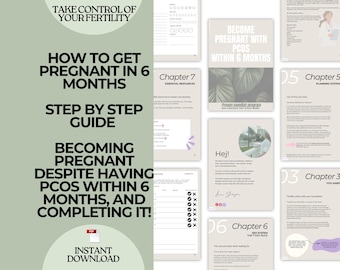 PCOS Fertility eBook: Natural Conception Guide & Ovulation Tracker (Printable PDF)