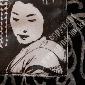 Black cotton geisha top image 1