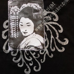 Black cotton geisha top image 2
