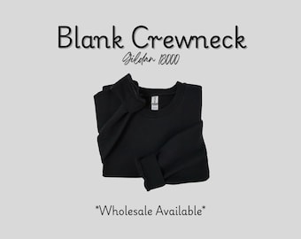 Black Blank Sweatshirt | Gildan 18000 Blanks | Unisex Blank Sweatshirt | Plain Crewneck | Pullover Plain Crewneck | Wholesale Blank Crewneck