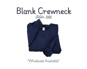 Sudadera lisa azul marino / Gildan 18000 Blanks / Sudadera lisa unisex / Cuello redondo liso / Jersey liso con cuello redondo / Cuello redondo liso al por mayor