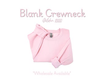 Light Pink Blank Sweatshirt | Gildan 18000 Blanks | Unisex Blank Sweatshirt | Plain Crewneck | Pullover Plain Crewneck | Wholesale Crewneck
