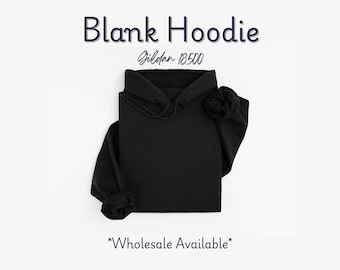 Black Blank Hoodie | Gildan 18500 Blanks | Unisex Blank Hoodie | Plain Hoodie | Pullover Plain Hoodie | Wholesale Blank Black Hoodie
