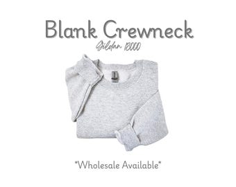 Ash Grey Blank Sweatshirt | Gildan 18000 Blanks | Unisex Blank Sweatshirt | Plain Crewneck|Pullover Plain Crewneck|Wholesale Blank Crewneck