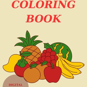 Digital Fruit Coloring Book