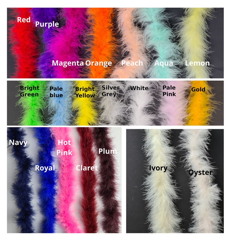 Marabou feather boa trim 27 colours Ideal millinery and Etsy
