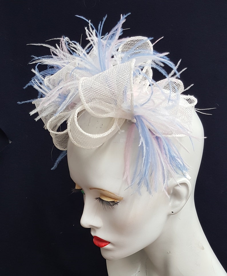 Avant garde hat unusual fascinator headband white ivory Etsy