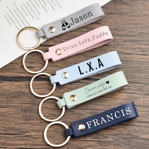 Personalized Leather Keychain, Customized Leather Key ring, Personalized Coordinates Keychain,Keyfob,Best Gift,Leather Keyring,Gift for Him