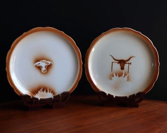 Vintage Restaurant Ware Steakhouse Platters, BBQ Beef Plates Syracuse
