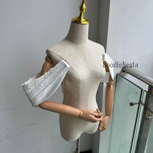 Detachable Satin Shoulder Straps - Bridal & Formal Wear Accessory (With Pins)