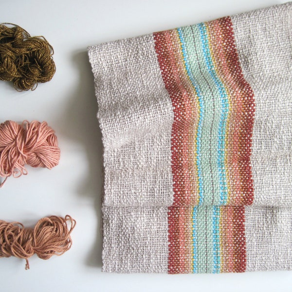 Handwoven 'Canyon' Scarf featuring Cotton and Multi-Öko fibers: Reserved for Cyril