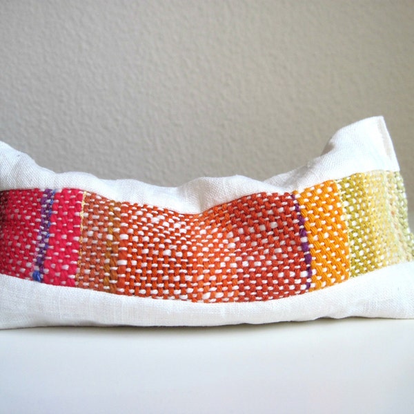 Lavender Eye Pillow with Handwoven Ornamentation