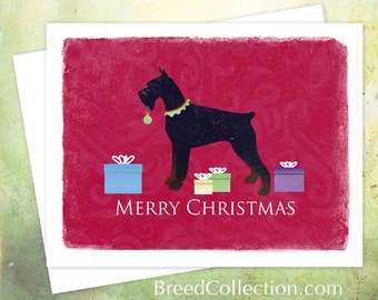 Digital Download Printable Schnauzer Beach Scene Greeting Card