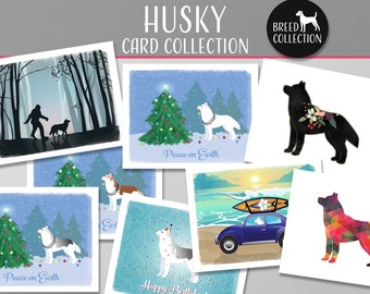 Collection de cartes Husky par Breed Collection - Livraison gratuite