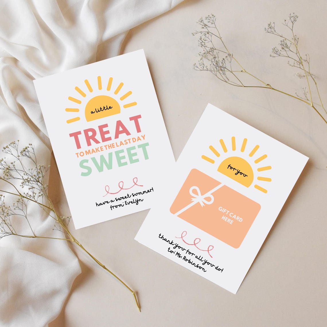 Last Day of School Teacher Appreciation Gift Card Holder, Summer ...
