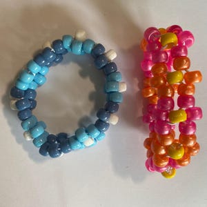 Custom kandi flower cuff bracelet