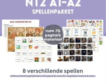 NT2 Spreekspellenpakket A1/A2 | Woordenschat & Spreekvaardigheid | Direct klaar voor gebruik | Volwassen NT2-leerlingen