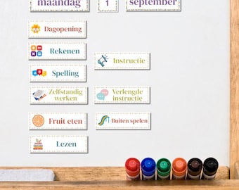 Dagritmekaarten voor in de klas | Visuele dagplanning voor leerlingen | Printbare dagritmekaartjes onderwijs | Klassenmanagement