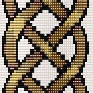 May include: A brown and gold Celtic knot design with a white background. The knot is made up of four interlocked loops.