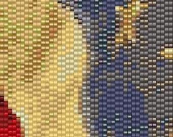 Peyote Bracelet Beading Pattern for Advanced Beaders Pattern Old American Flag