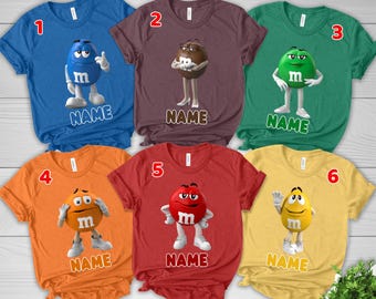 Camiseta de caramelos M&M, camiseta familiar a juego M y M, camiseta de grupo MM, dulces de Halloween, disfraces de Halloween, camiseta de disfraz familiar M M NFOB40