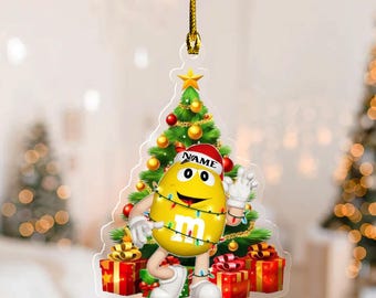 M&M Christmas Ornaments, M and M Ornament Set Ornament, Christmas