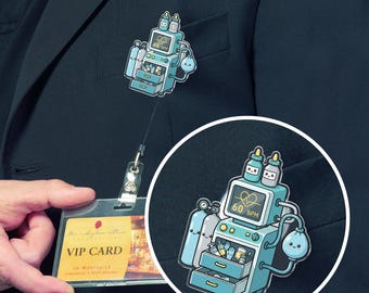 Personalized Ventilator Badge Reel, Cute Anesthesia Machine Badge Reel, Custom Nurse RT Gift, Medical Retractable Name Tag G5SL10