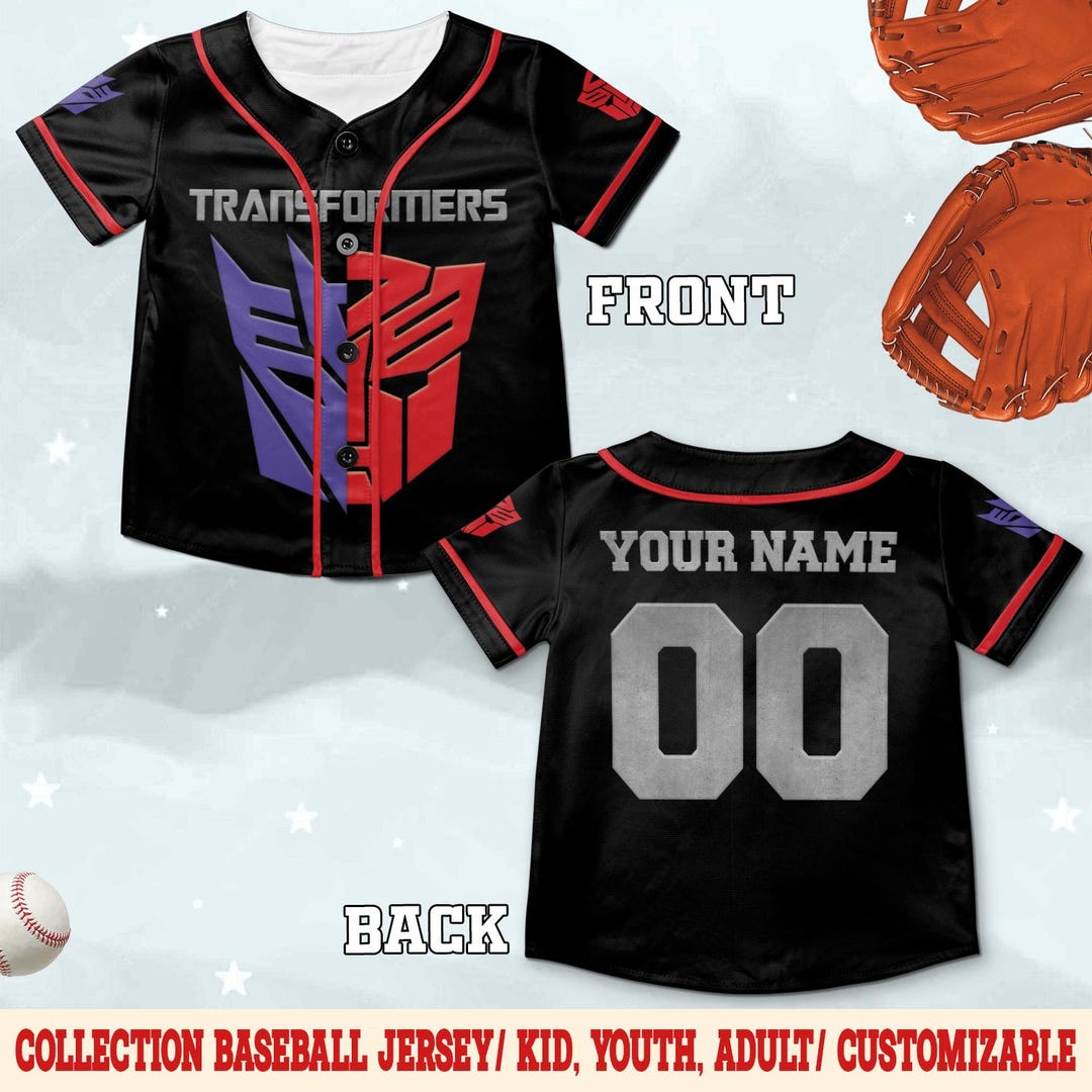 Custom Transformers Baseball Jersey Shirt, Transformers Shirt ...