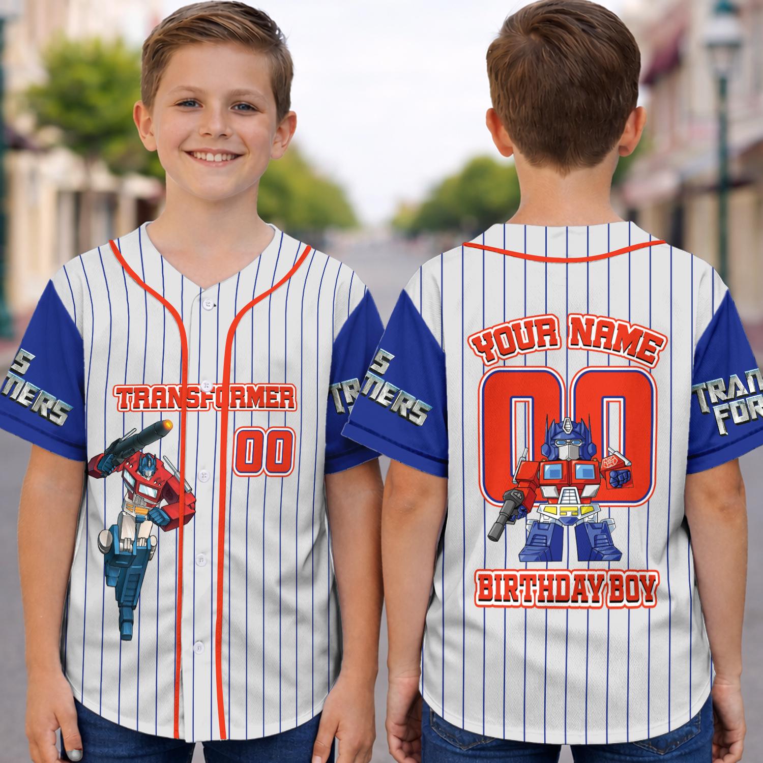 Custom Transformers Baseball Jersey Shirt, Transformers Birthday Party ...