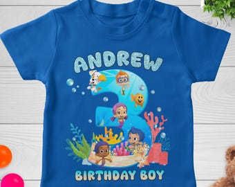 Bubble Guppies Birthday Shirt, Family Matching Shirt, Family Birthday Shirts, Bubble Characters Shirt,Custom Birthday Shirts C1JU09