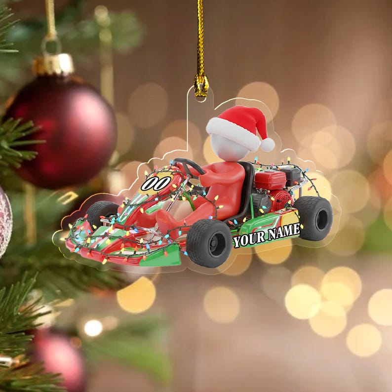 Personalized Go Kart Racing Ornament 2025, Christmas Ornament, Tree ...