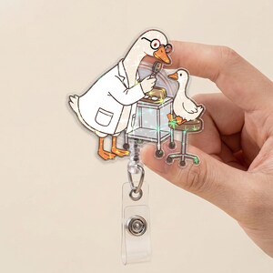 Optometrist Goose Badge Reel, Eye Doctor Goose Badge Holder, Ophthalmology Badge Reel, Optician Gift, Vision Care Gift NHSS02-8