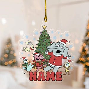 Elephant And Piggie Ornament, Piggie Ornament, Elephant Piggie Pigeon Friends Keepsake, Cartoon Gift 2025 D2MP10