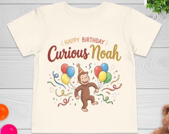 Curious George Birthday Shirt, Family Birthday Matching Shirt, Curious George Birthday Party Shirt, Custom Birthday Matching C1NL17
