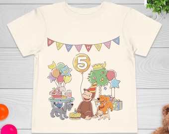 Curious George Birthday Shirt, Family Birthday Matching Shirt, Curious George Birthday Party Shirt, Custom Birthday Matching D3DQ14