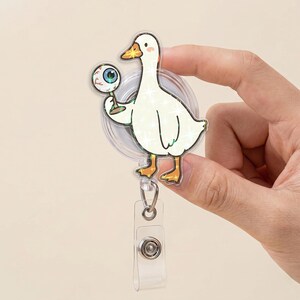 Optometrist Goose Badge Reel, Eye Doctor Goose Badge Holder, Ophthalmology Badge Reel, Optician Gift, Vision Care Gift NHSS02-4