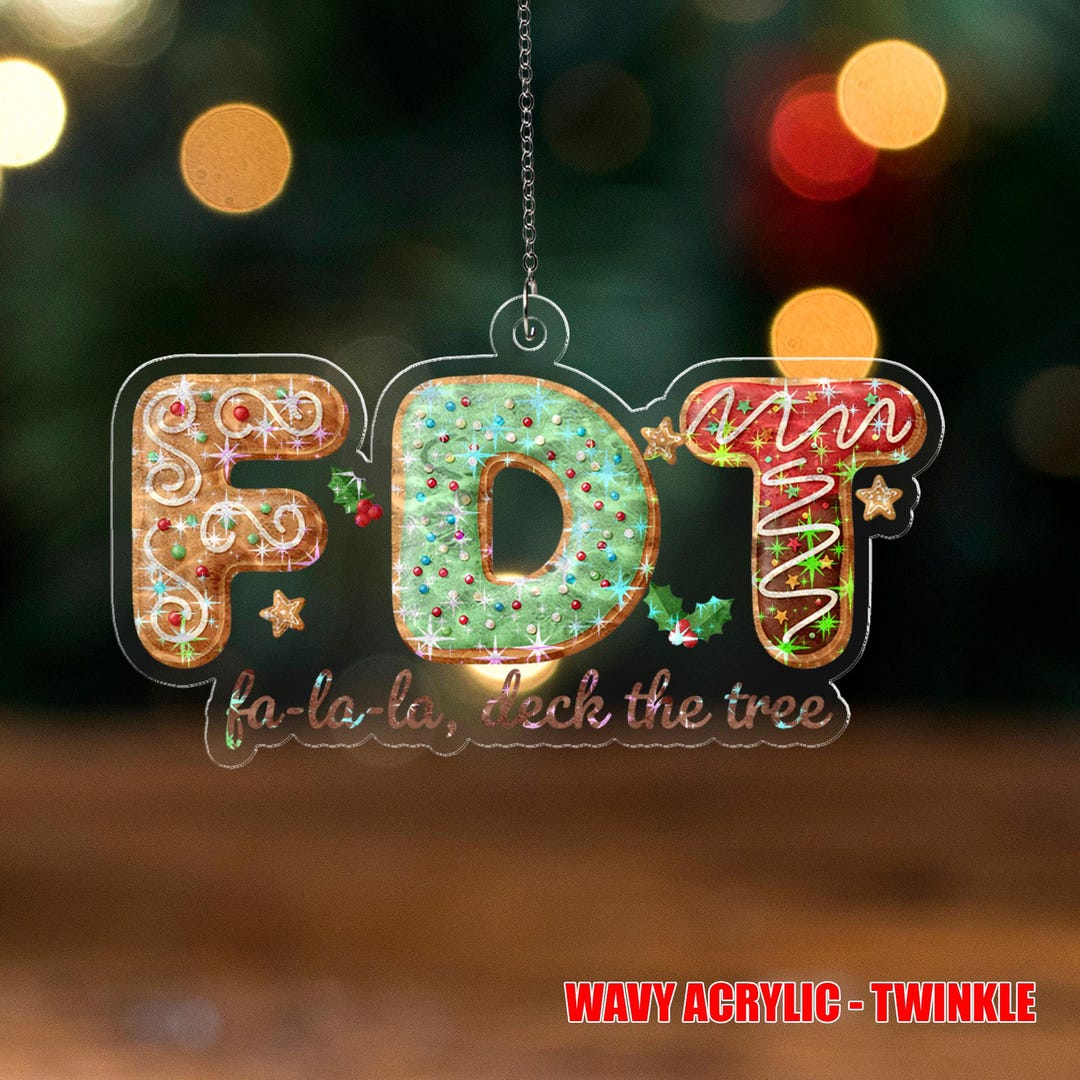Subtle Anti DT Gingerbread Hologram Ornament, Funny Hidden Message ...