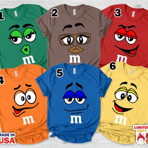 M&M Candies T Shirt, M And M Matching Family Shirt Group shirt halloween candy halloween costumes Halloween M M Family Costume Shirt CYH327