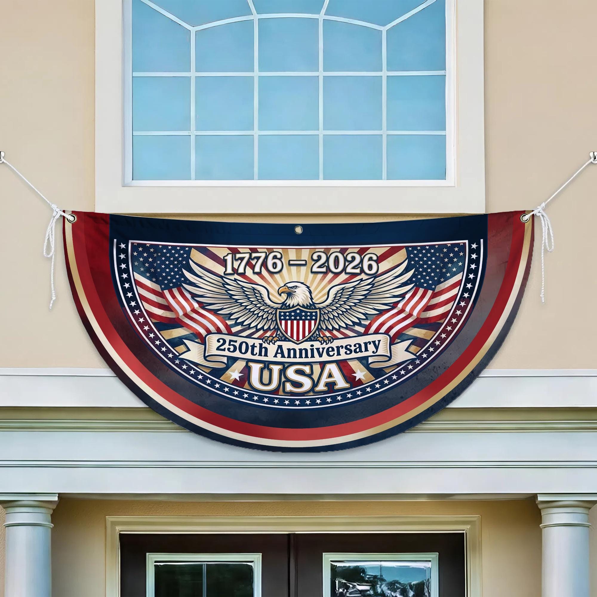 Discover Semiquincentennial 1776-2026 Patriotic Outdoor Banner, 250th Freedom of USA, America 250th Anniversary Fan Flag July 4th