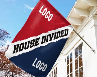Custom House Divided Flag, Personalized Team Support Flag, Custom House Flag, Team Flags, House Flag C1JH06