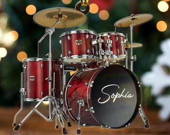 Custom Drum Ornament, Personalized Drum Christmas Ornament, Christmas Gifts For Drummer, Custom Ornaments Gift For Drum Lovers D1NQ28