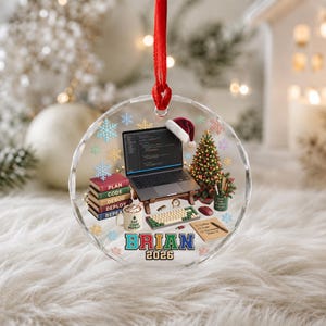 Personalized Software Developer Christmas Ornament, Custom Programmer Coding Keepsake, Tech Geek Holiday Gift C2LT15-4 bild 7