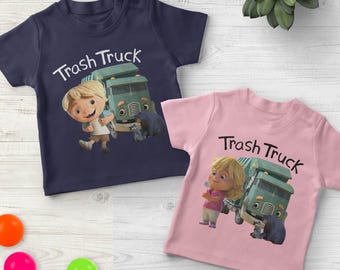 Trash Truck Shirt,Personalized Trash Truck Birthday Shirt,Trash Truck Matching Shirt,Birthday Boy/Girl Shirt,Birthday Gifts CYJF25