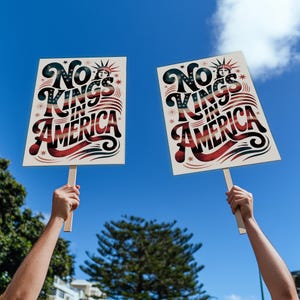 No Kings in America Resist Protest Sign PRINTABLE, Anti-Trump Protest Poster Sign For March, Digital Download, Political Activist Rally Sign