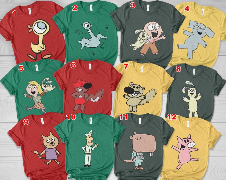 Elephant and Piggie Teacher Costume Shirt, Book Character Day Tee ...