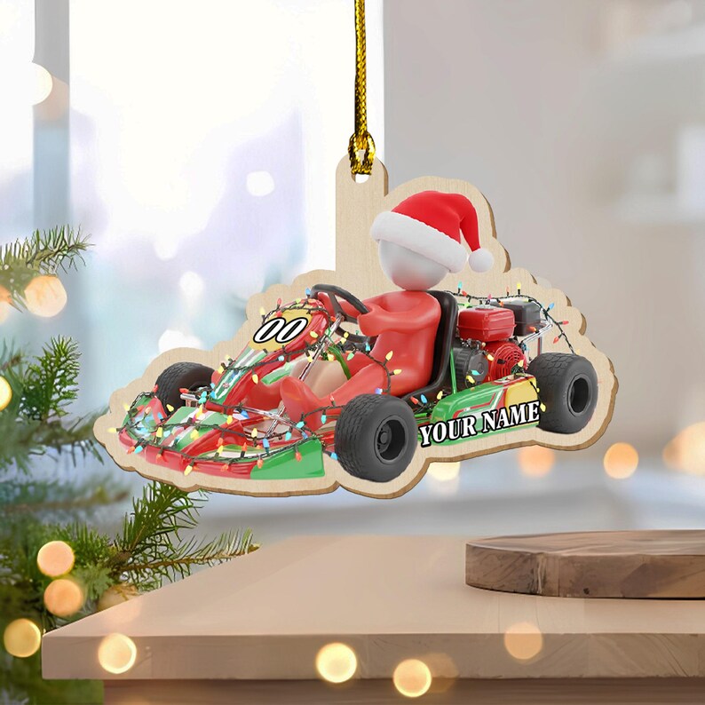 Personalized Go Kart Racing Ornament 2025, Christmas Ornament, Tree ...