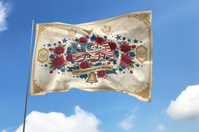 250th Anniversary US Flag, Descendant of a Patriot Garden Flag, 1776 ...