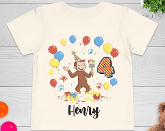 Curious George Birthday Shirt, Family Birthday Matching Shirt, Curious George Birthday Party Shirt, Custom Birthday Matching Shirt G5QY20